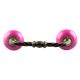 Neon Pink Ceramic Cut Bridge handles